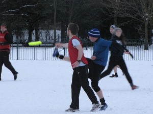 Richard attempts an ambitious foot block!